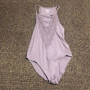 Purple lace bodysuit